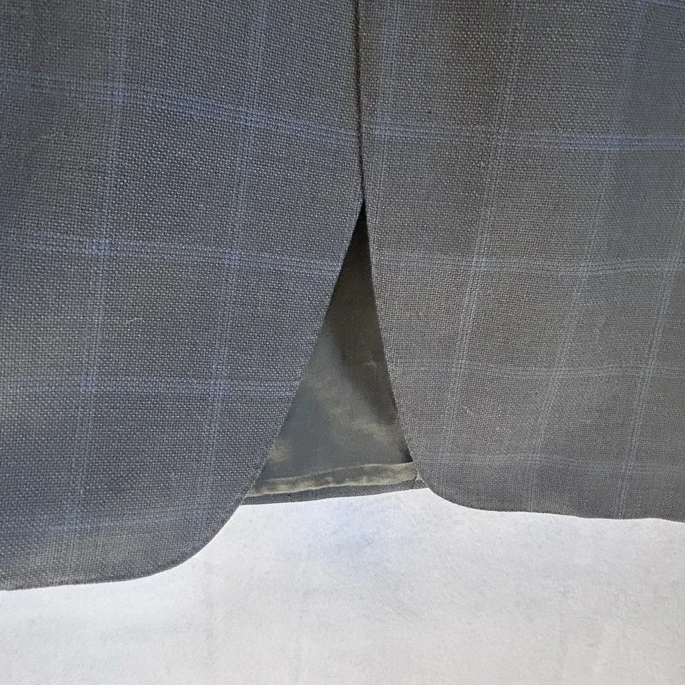 CANALI Proposta Windowpane 100% Wool Blazer Sport Coat Jacket EU 52L/US 42 L